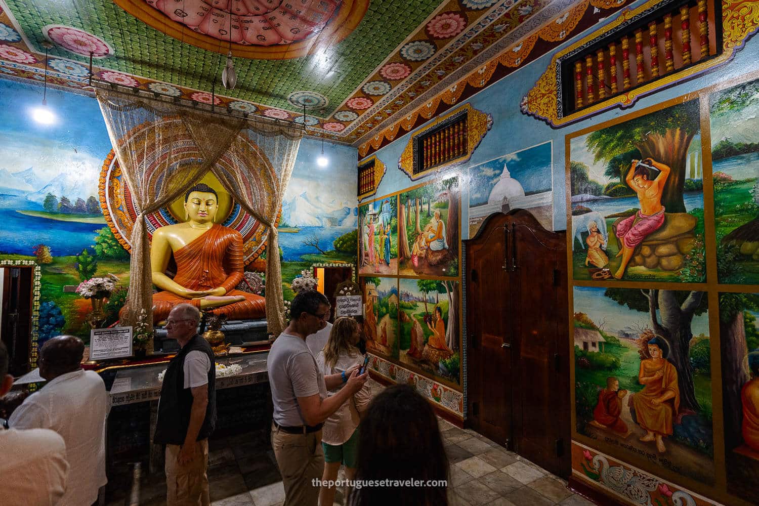 The interior of a Buddhist temple in Kataragama