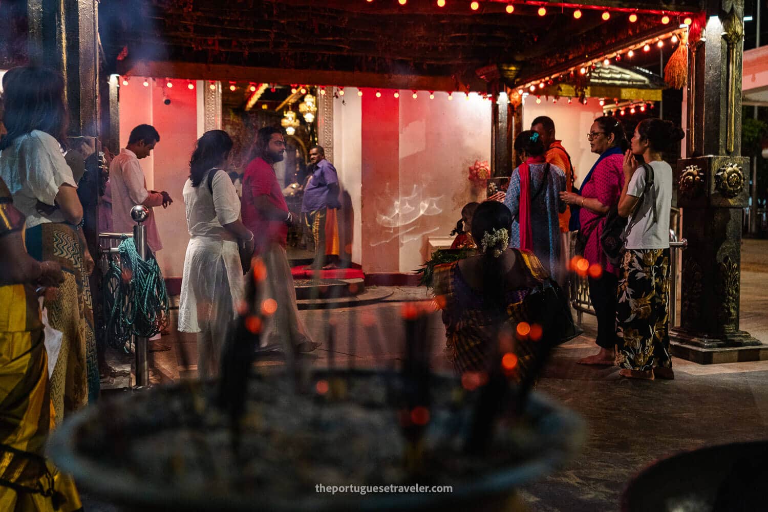 Incense at a temple ceremony in Kataragama