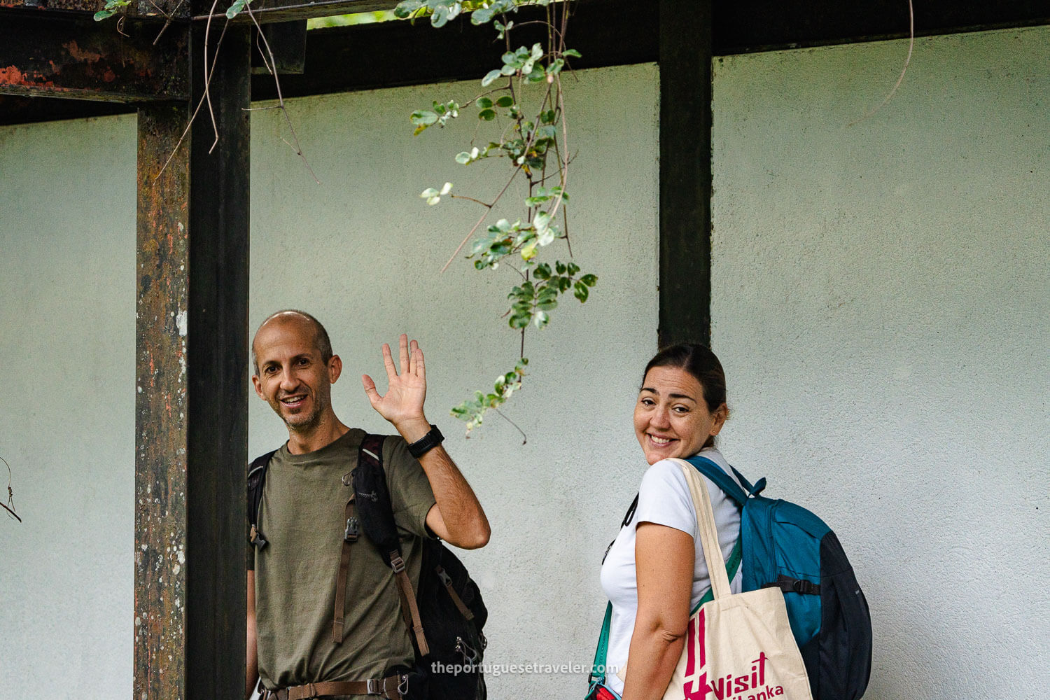 Jorge and Sonia at the Ecolodge, at the Sinharaja Forest Reserve