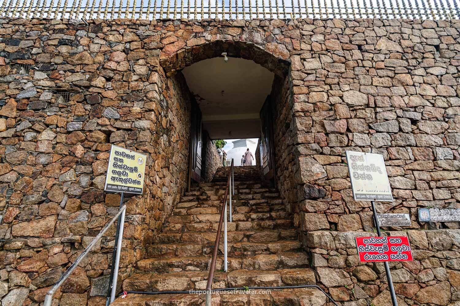 The entrance to the top of the temple