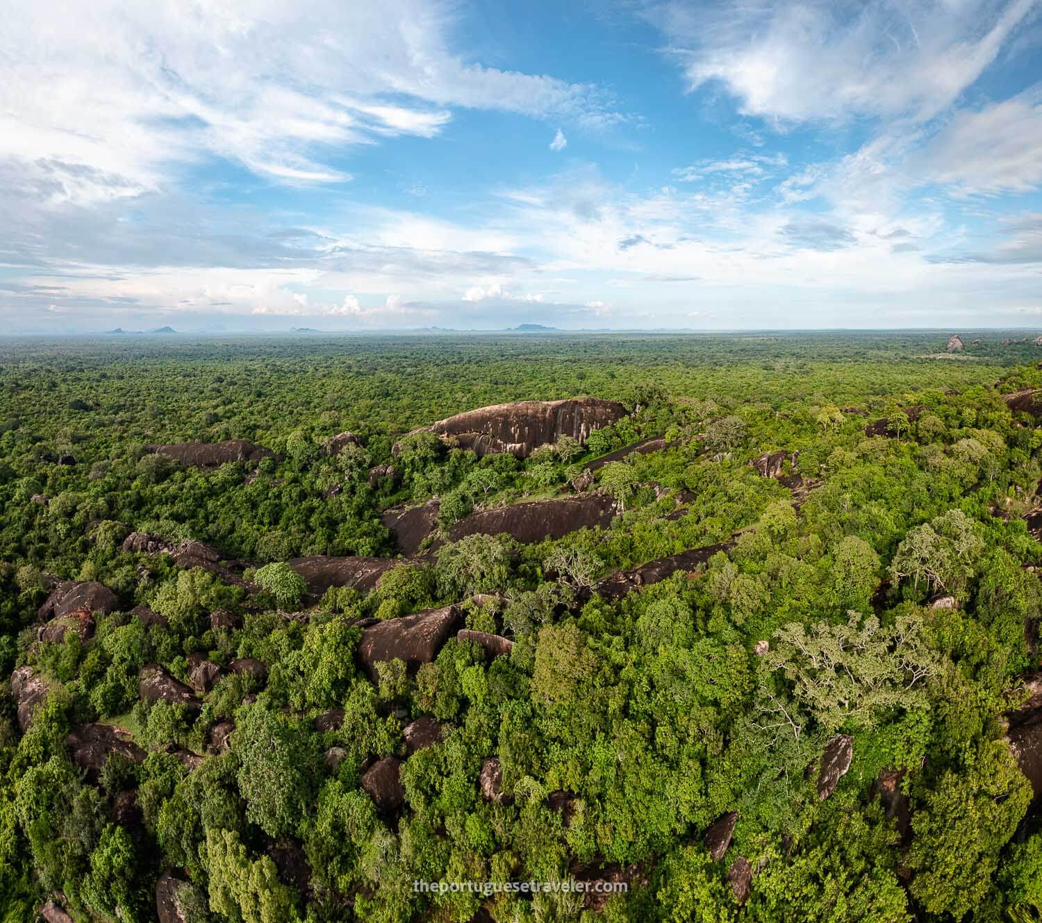 The rock formations around the Sithulpawwa Rock Temple in Yala