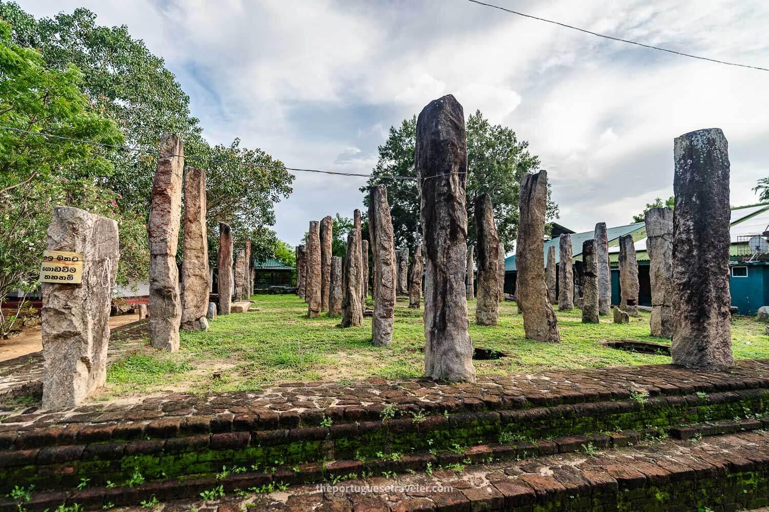 The ancient remains near the temple