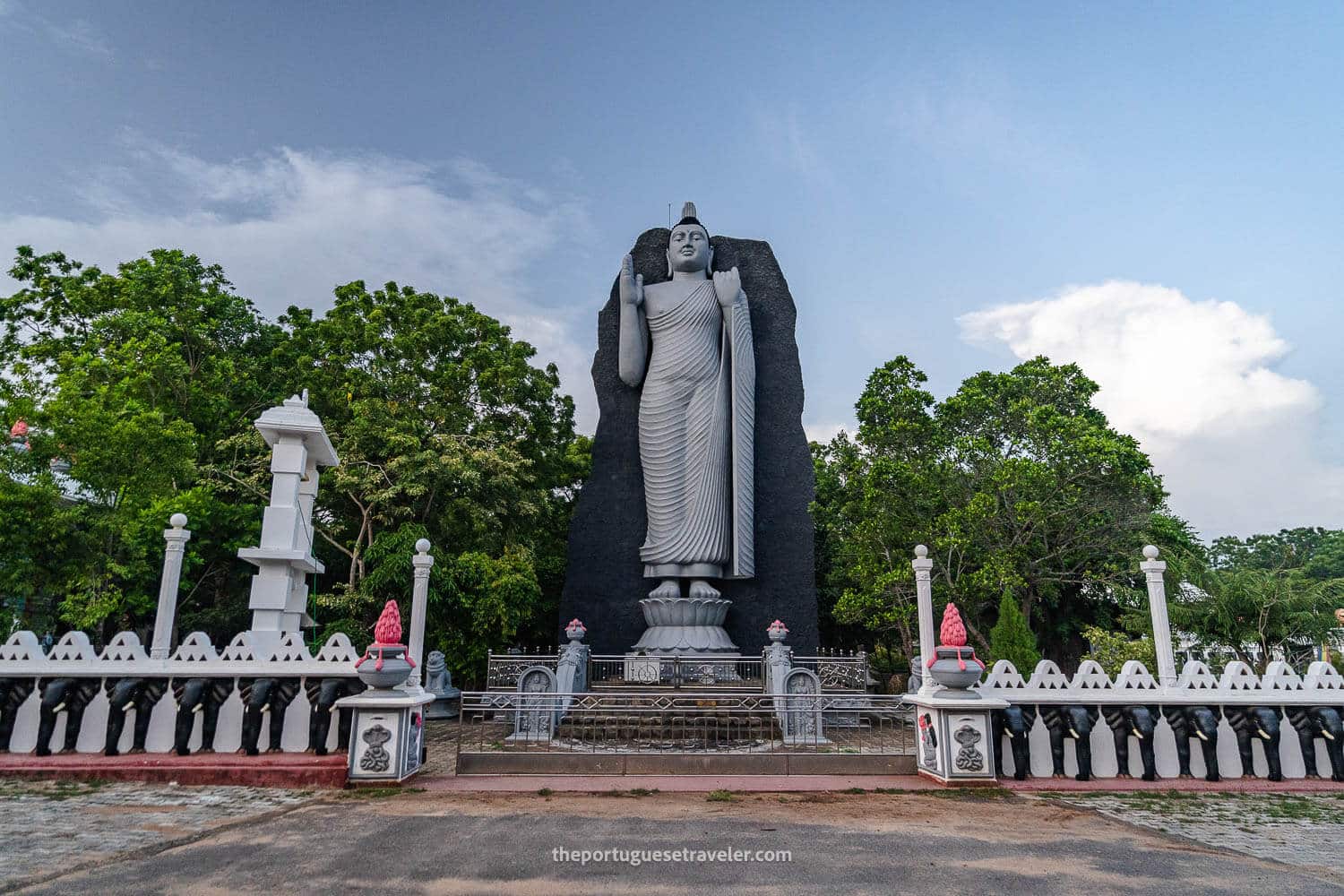 An Avukana Buddha Statue near the Oak Ray Wild Yala Hotel