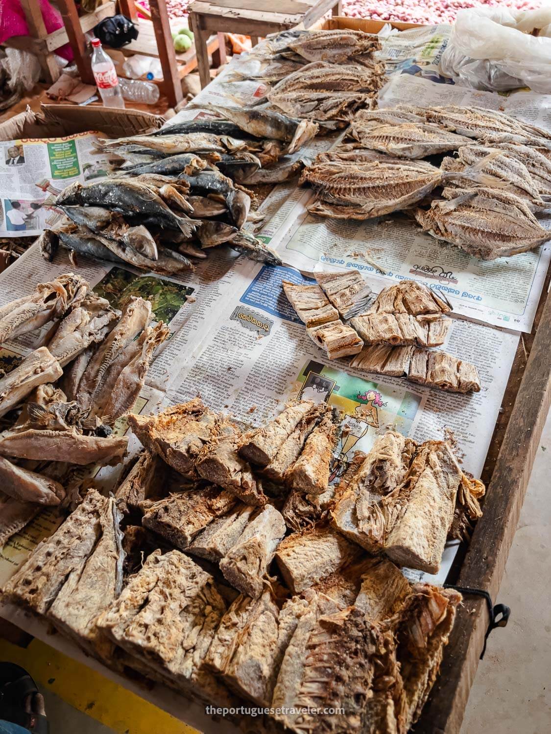 The fish section in the market