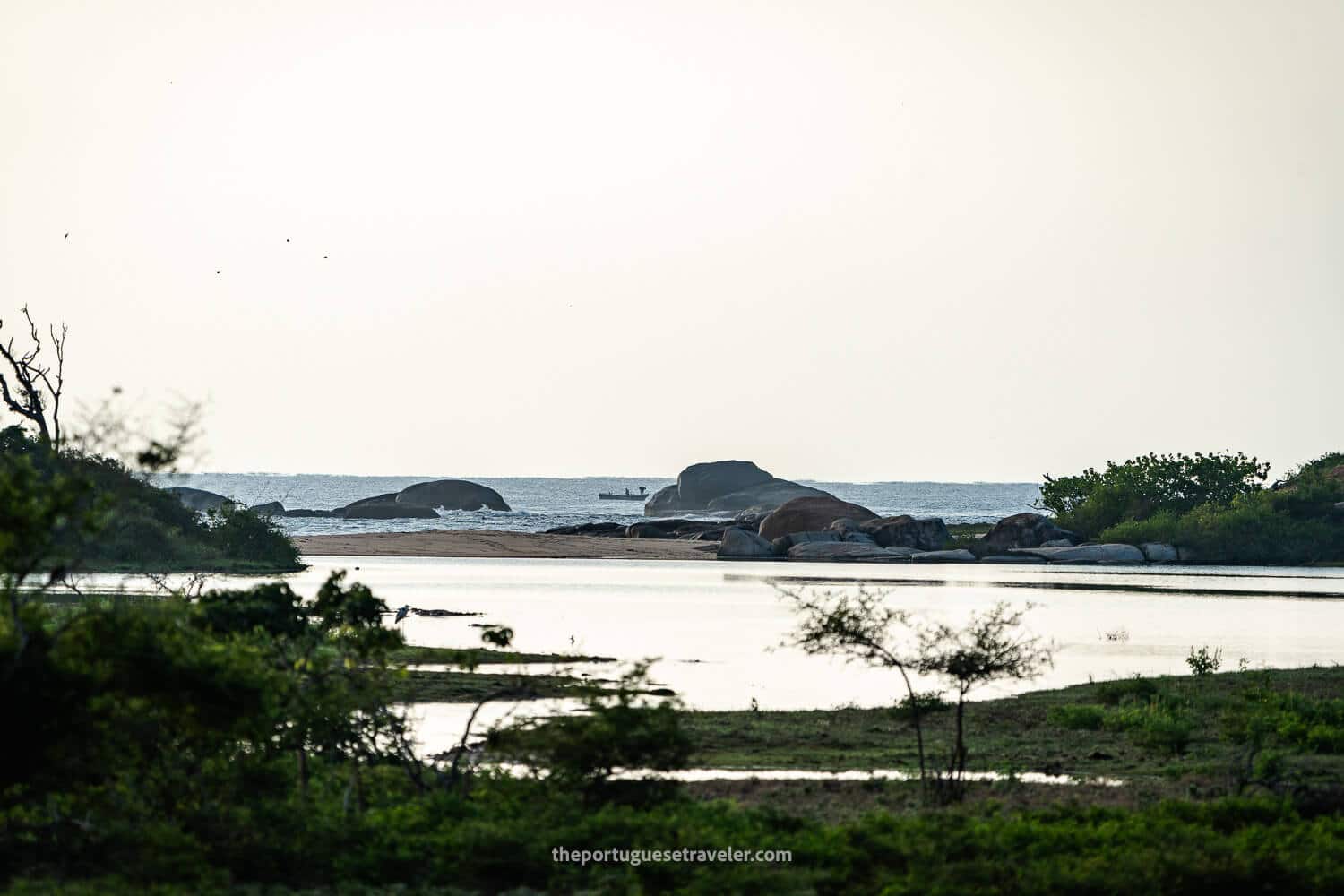 The Indian Ocean bordering the park, at the Yala National Park