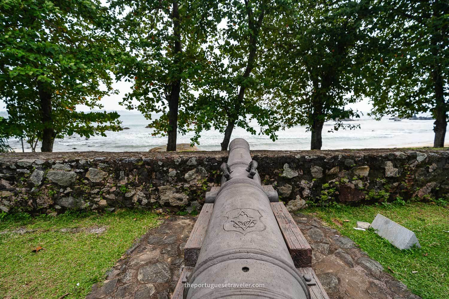 A Cannon on the walls of Galle Fort