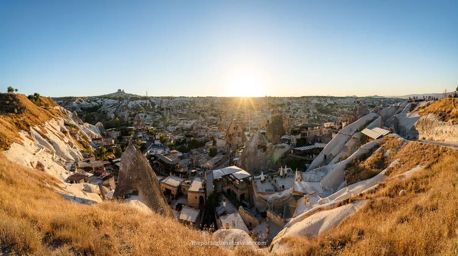 Göreme at golden hour in Cappadocia