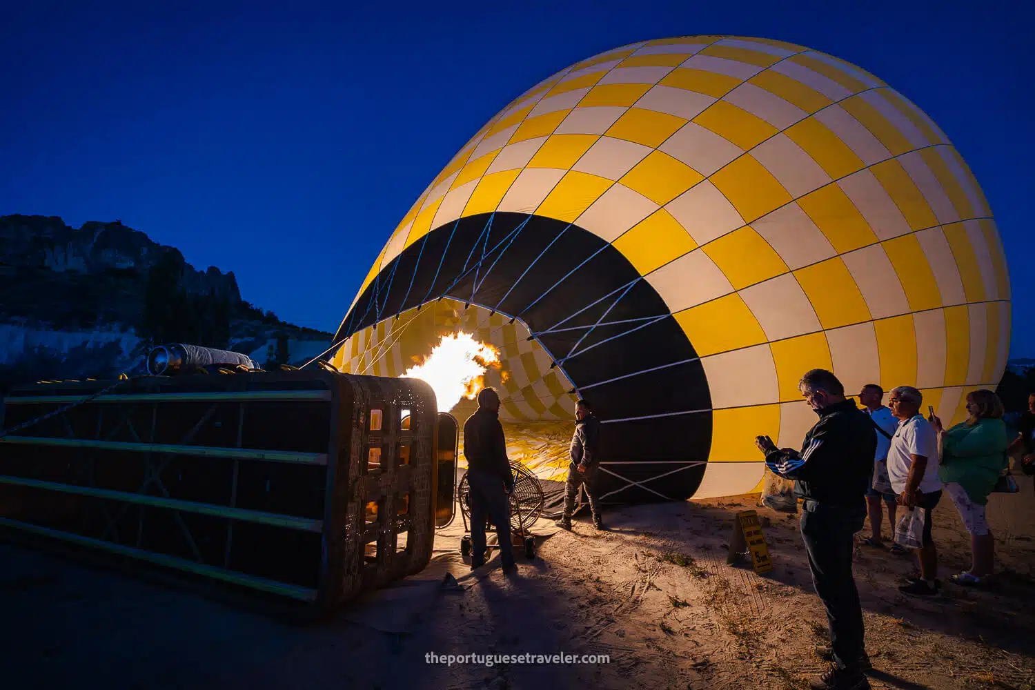 Inflating the Hot Air Balloons