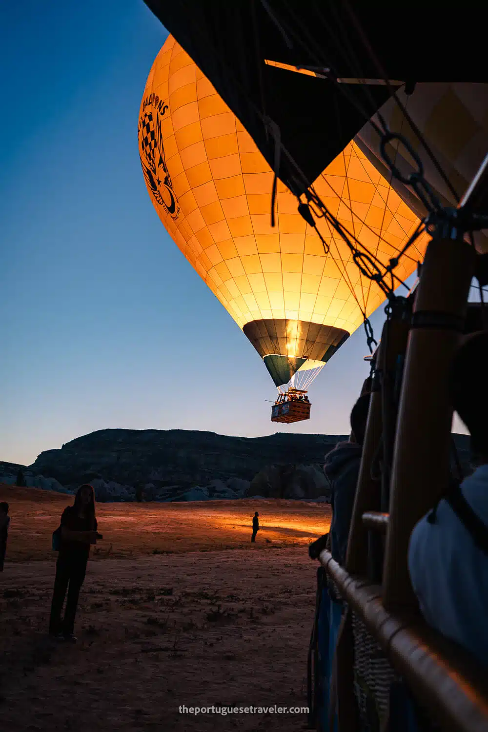 The neighbours balloon raising in the air