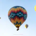 The colorful balloons all around us