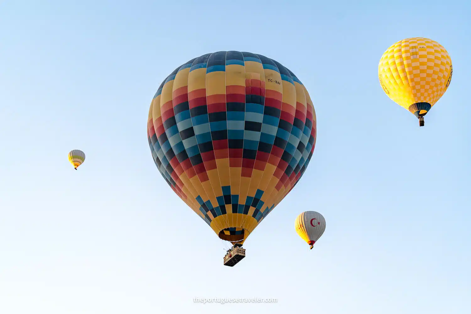 The colorful balloons all around us