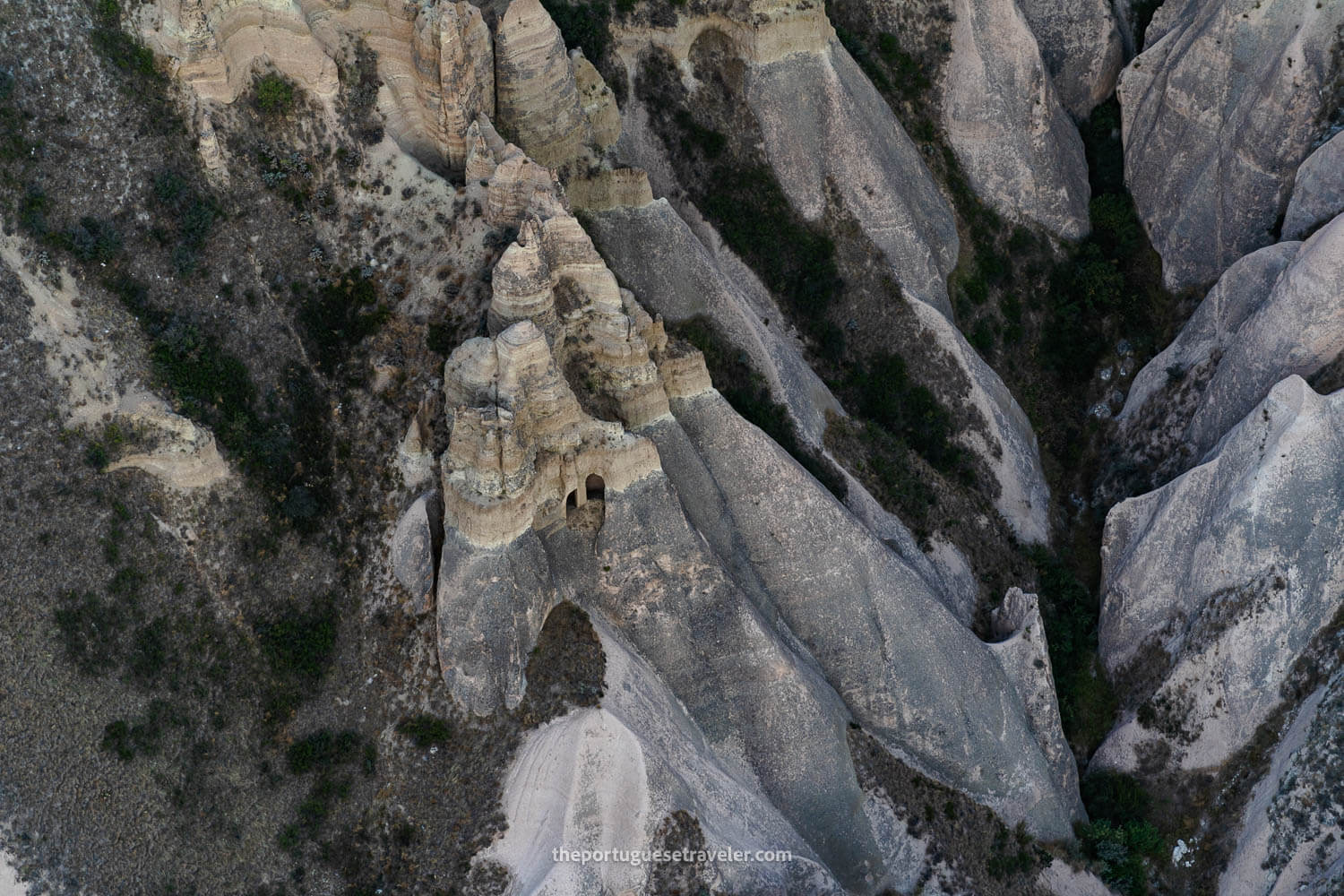 Details of the landscape seen from above