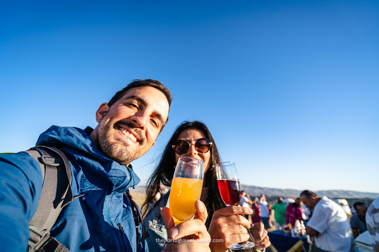 Me and Jhos toasting after the spectacular tour