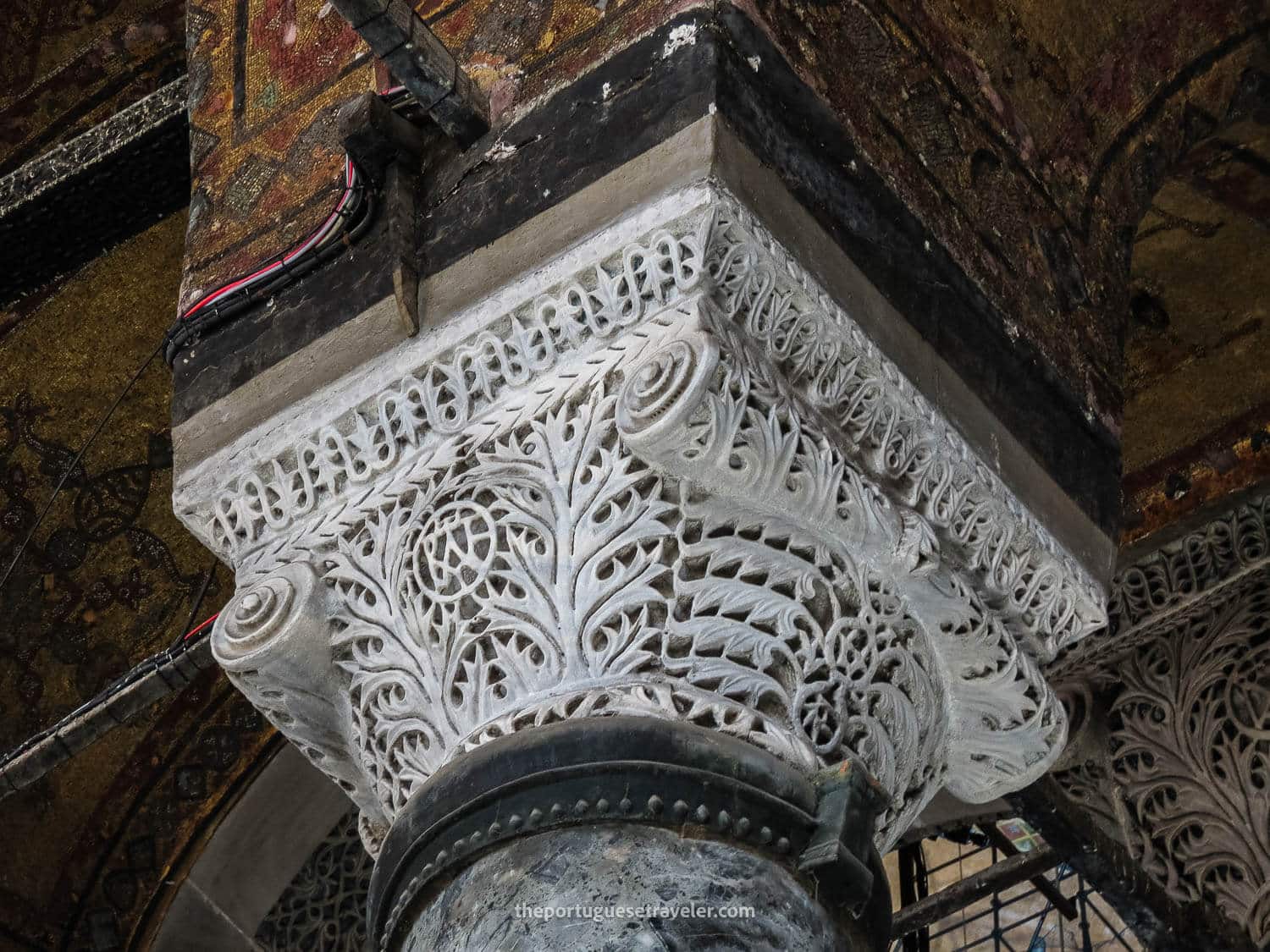 The byzantine details of a Hagia Sophia's column