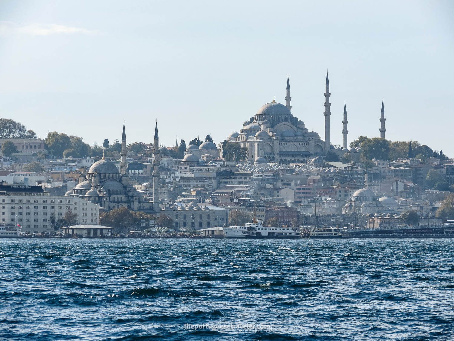 The Süleymaniye mosque seen from the Bosphorus