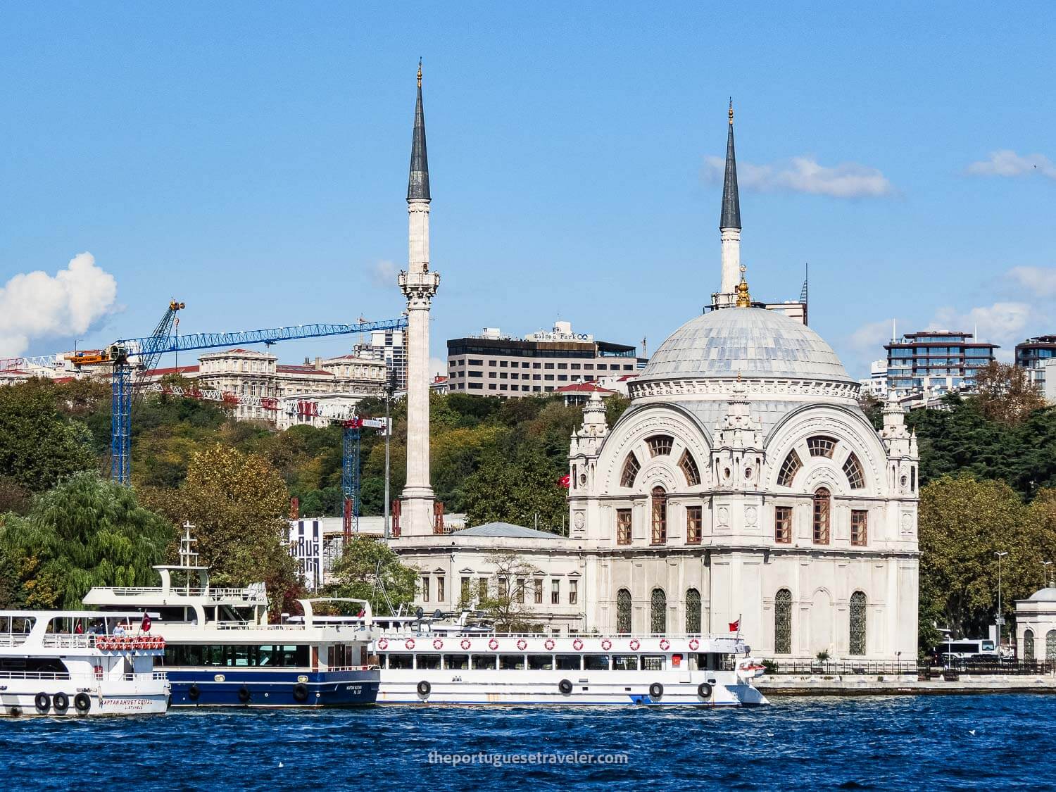 The Ortaköy Mosque in the Bosphorus Cruise in Istanbul