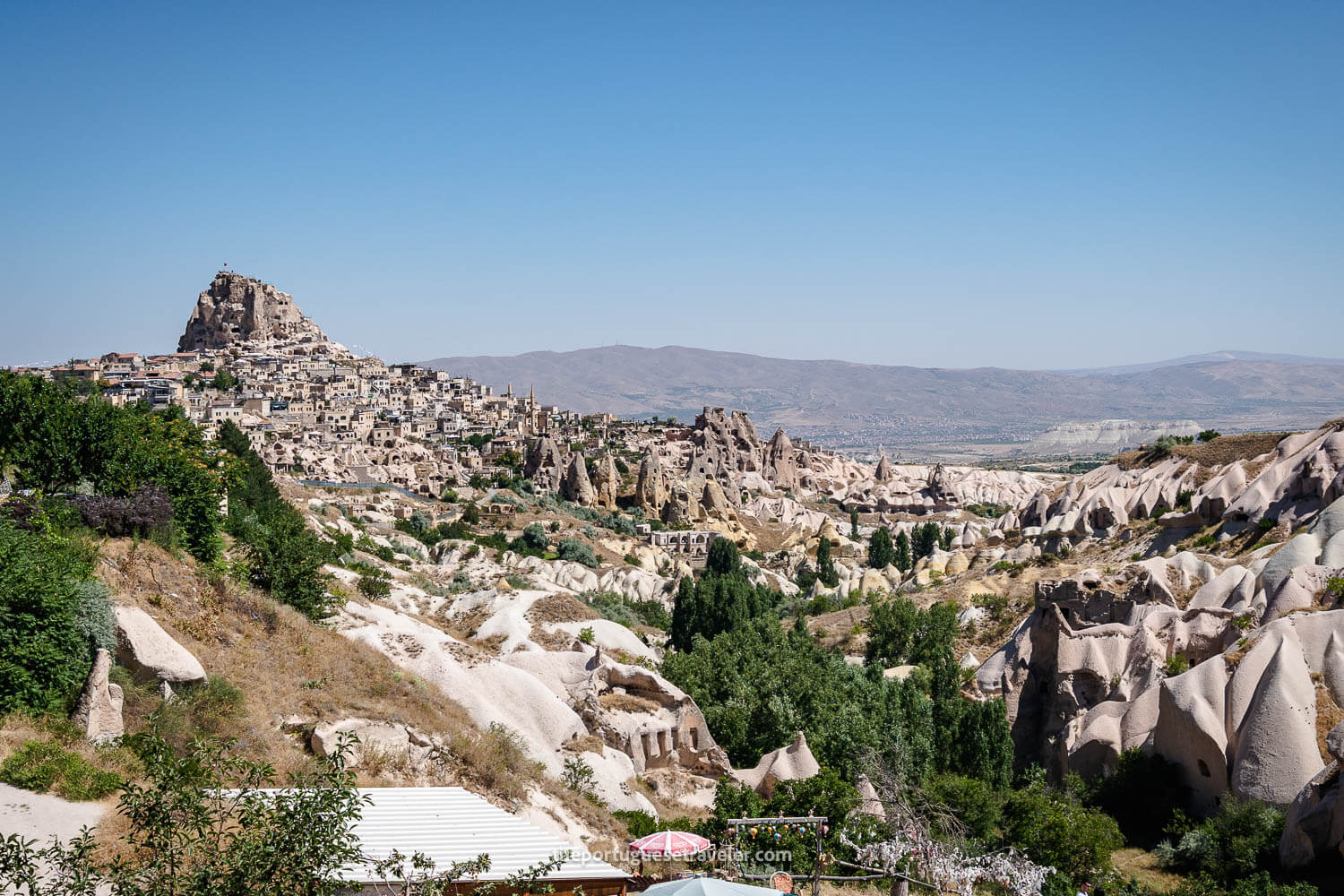 Uçhisar Castle, on the Cappadocia Red Tour