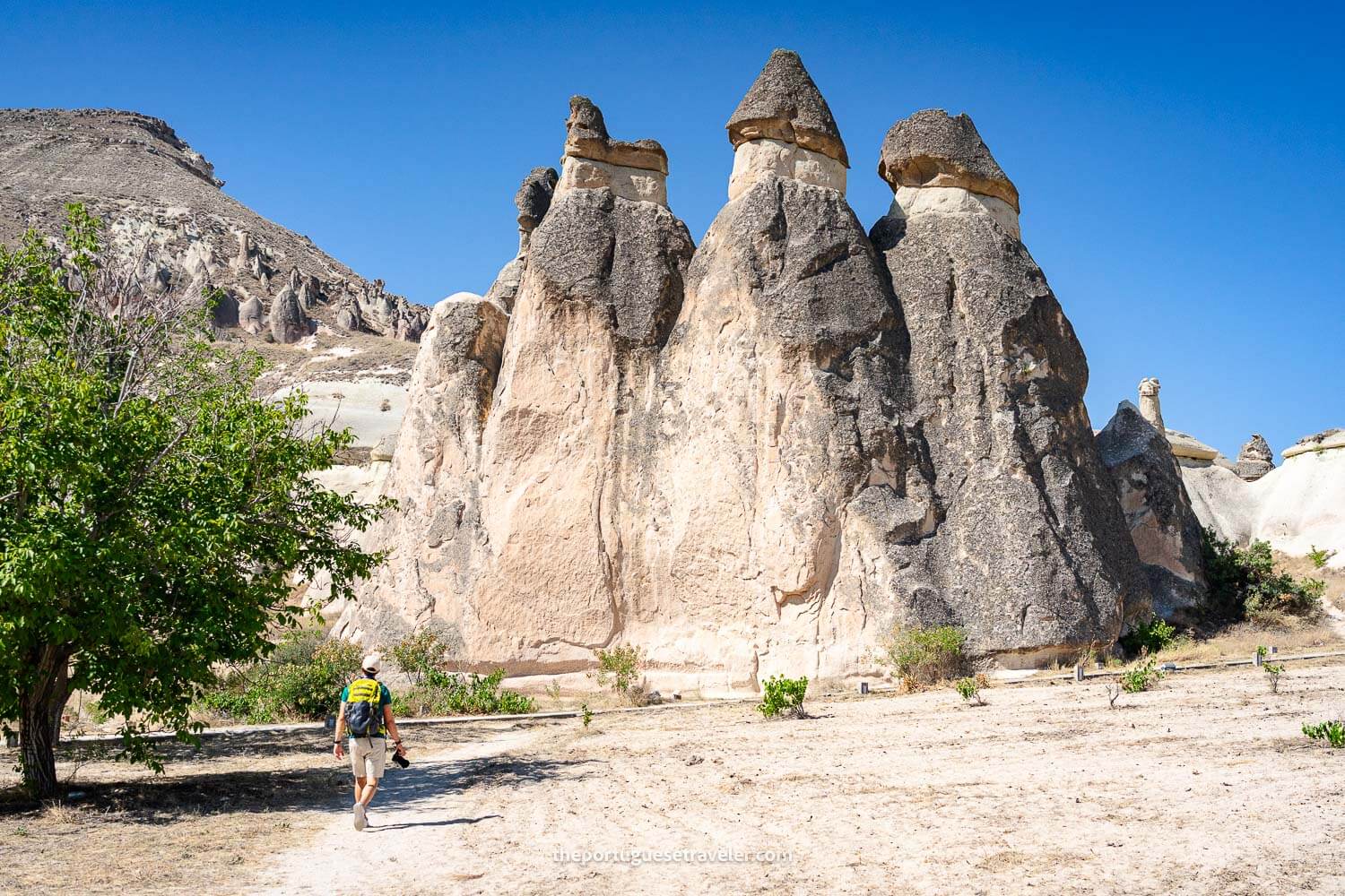 Me and the fairy chimneys at the Monks Valley in Cappadocia