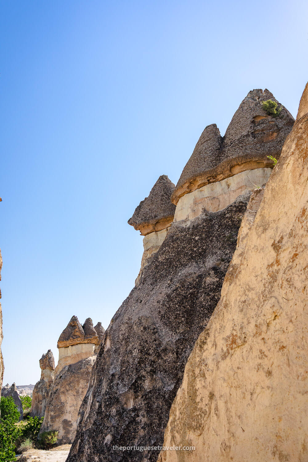 A detail of the fairy chimneys in Monks Valley, on the Cappadocia Red Tour