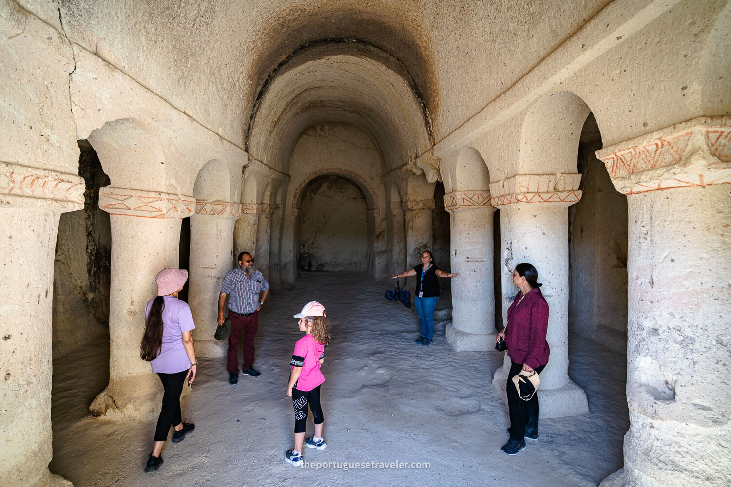 The group inside the Hallac Monastery, on the Cappadocia Green Tour