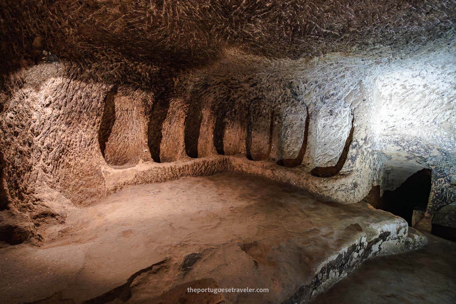 The stables inside the Kaymakli Underground City, part of Cappadocia Green Tour
