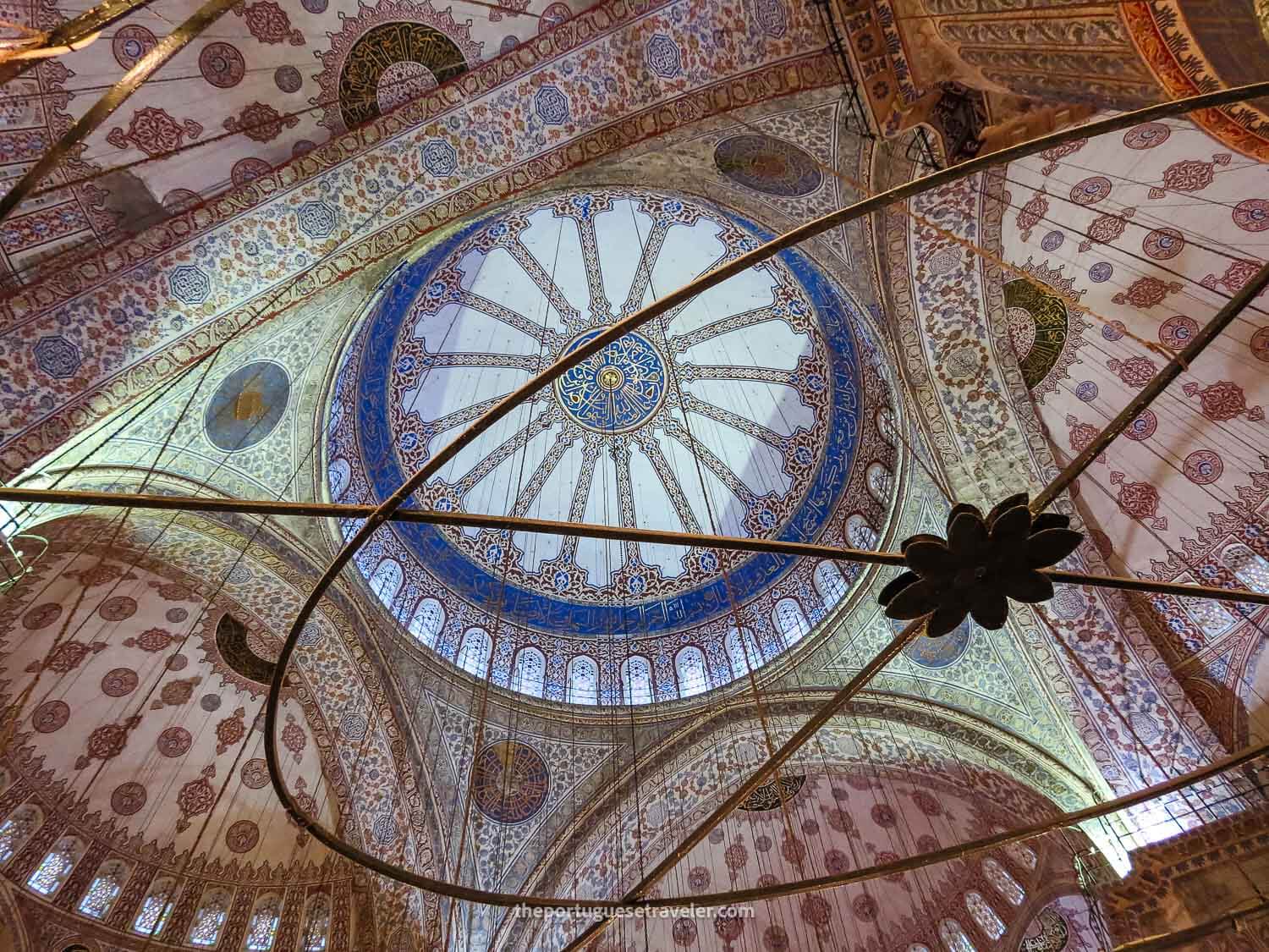 The ceiling of the Blue Mosque