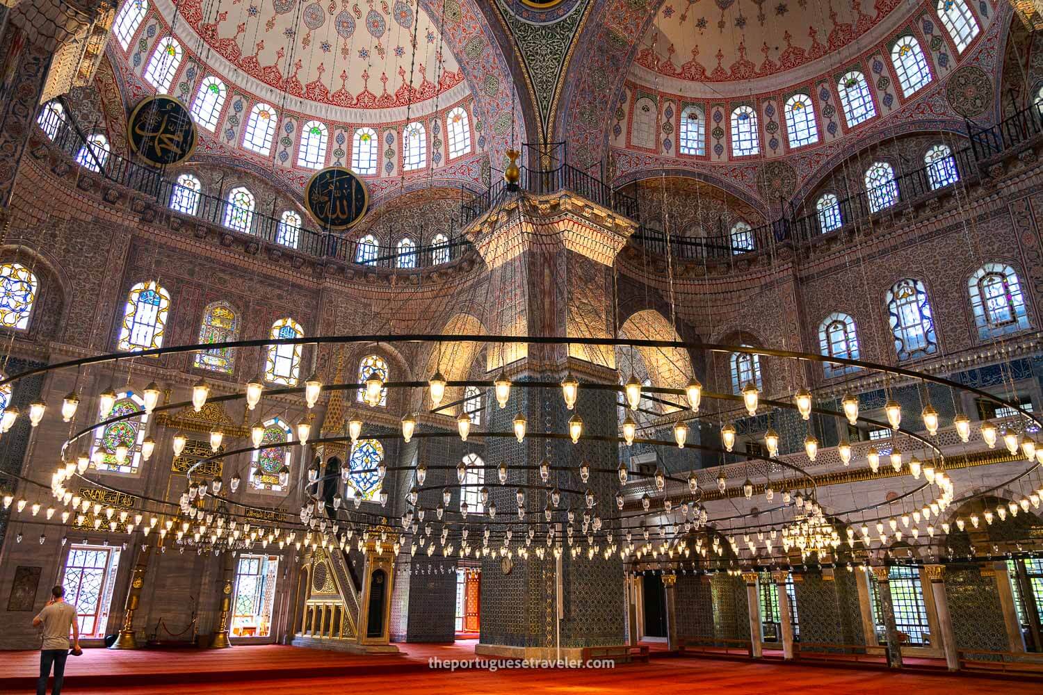 The interior of the Yeni Camii