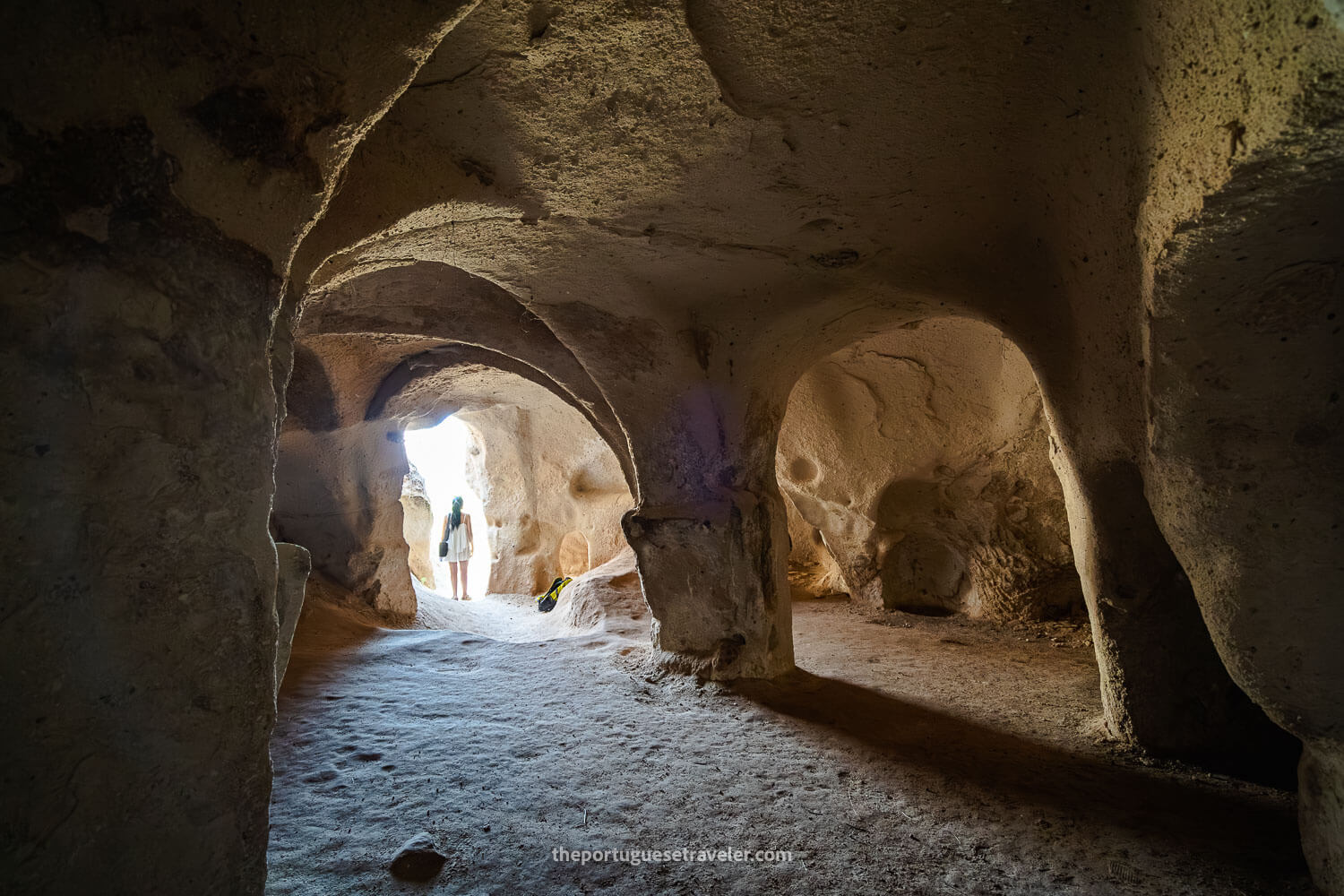 The interior of one of Zelve's Open Air Museum Houses, on the Cappadocia Red Tour