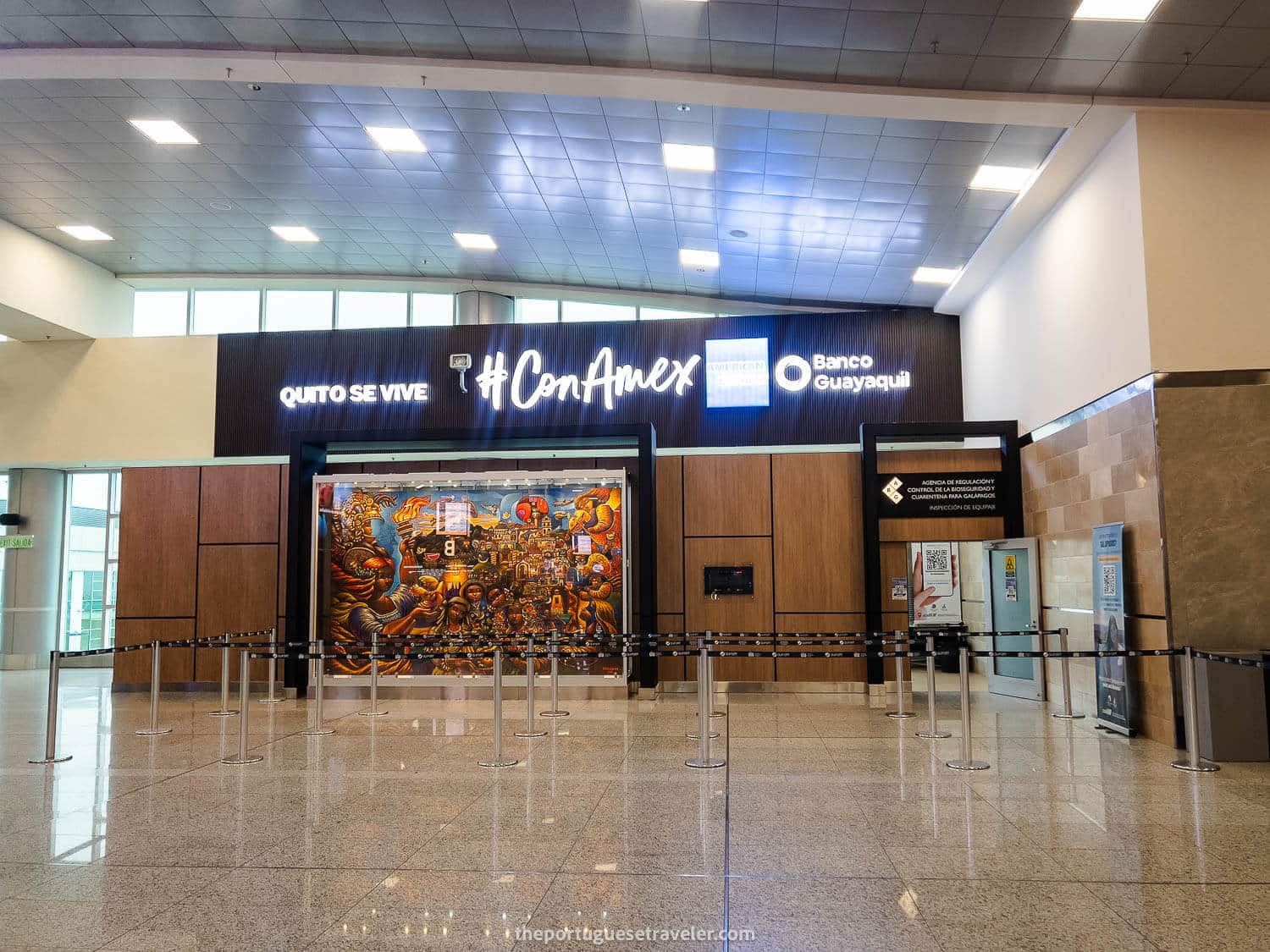 Customs control and luggage screening at Quito Airport