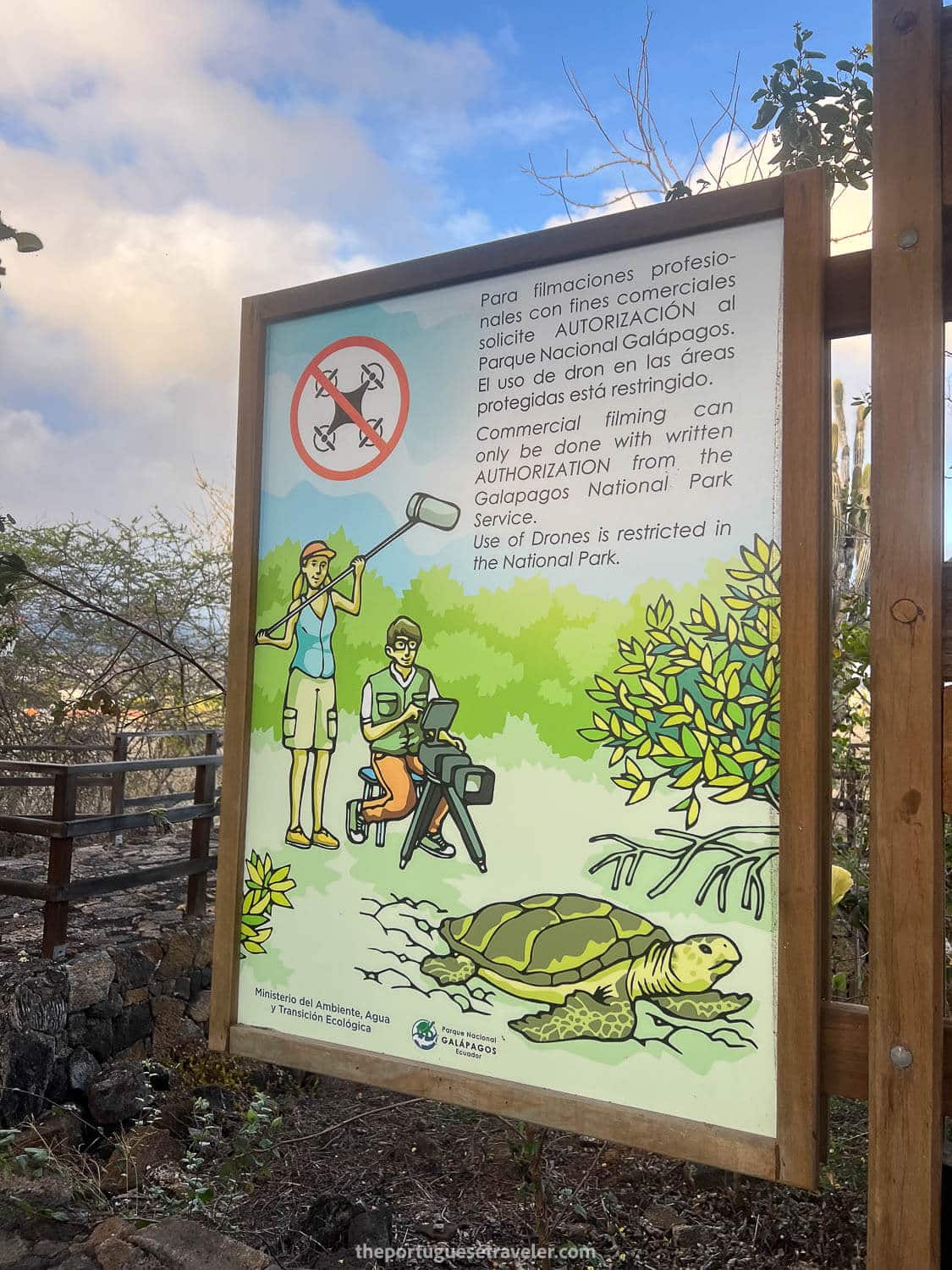 Rules for filming in some Galapagos areas